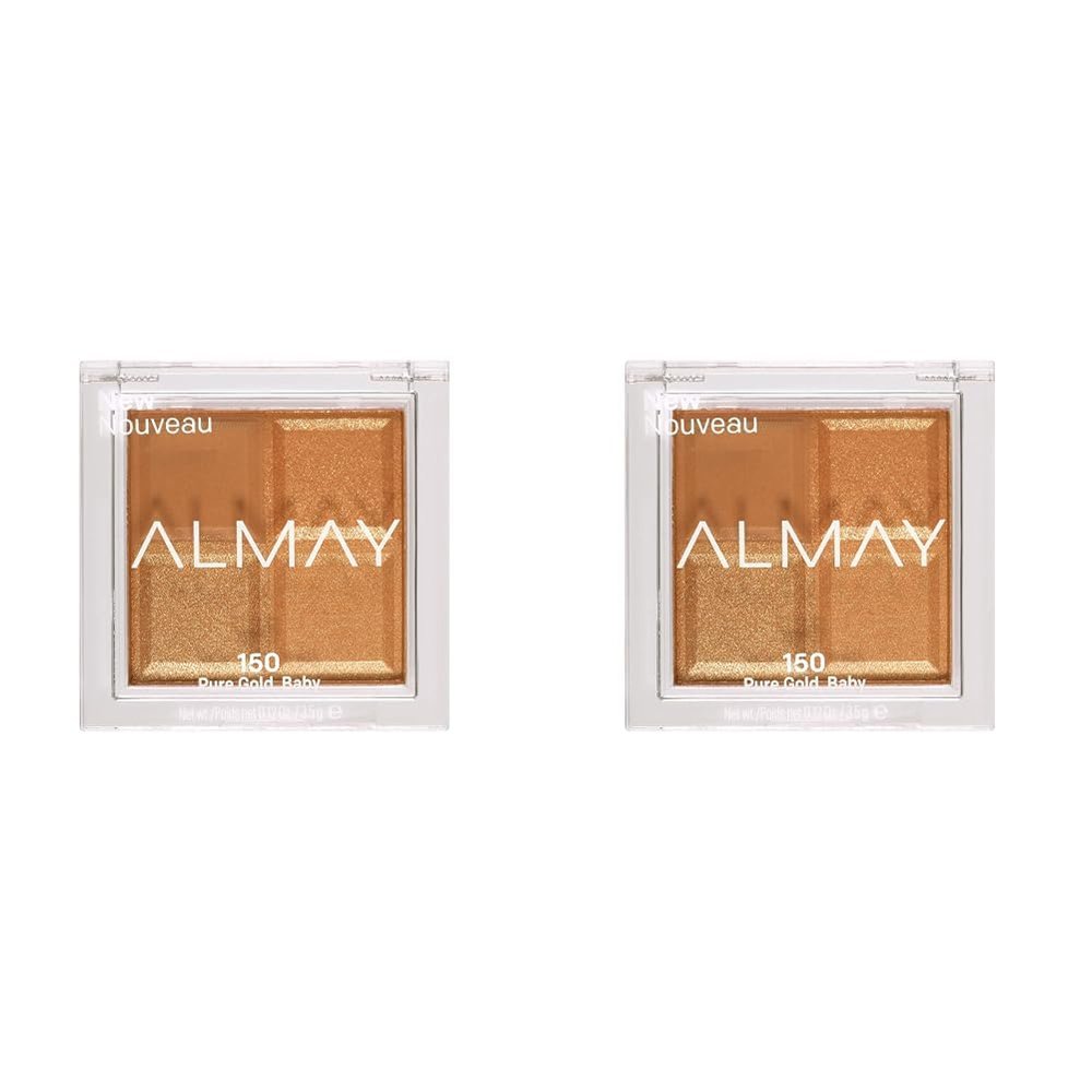 Almay Shadow Squad, Pure Gold, 1 count, eyeshadow palette (Pack of 2)