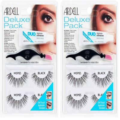 Ardell Deluxe Pack Wispies with Applicator, #68947, 1 Count (Pack of 2)