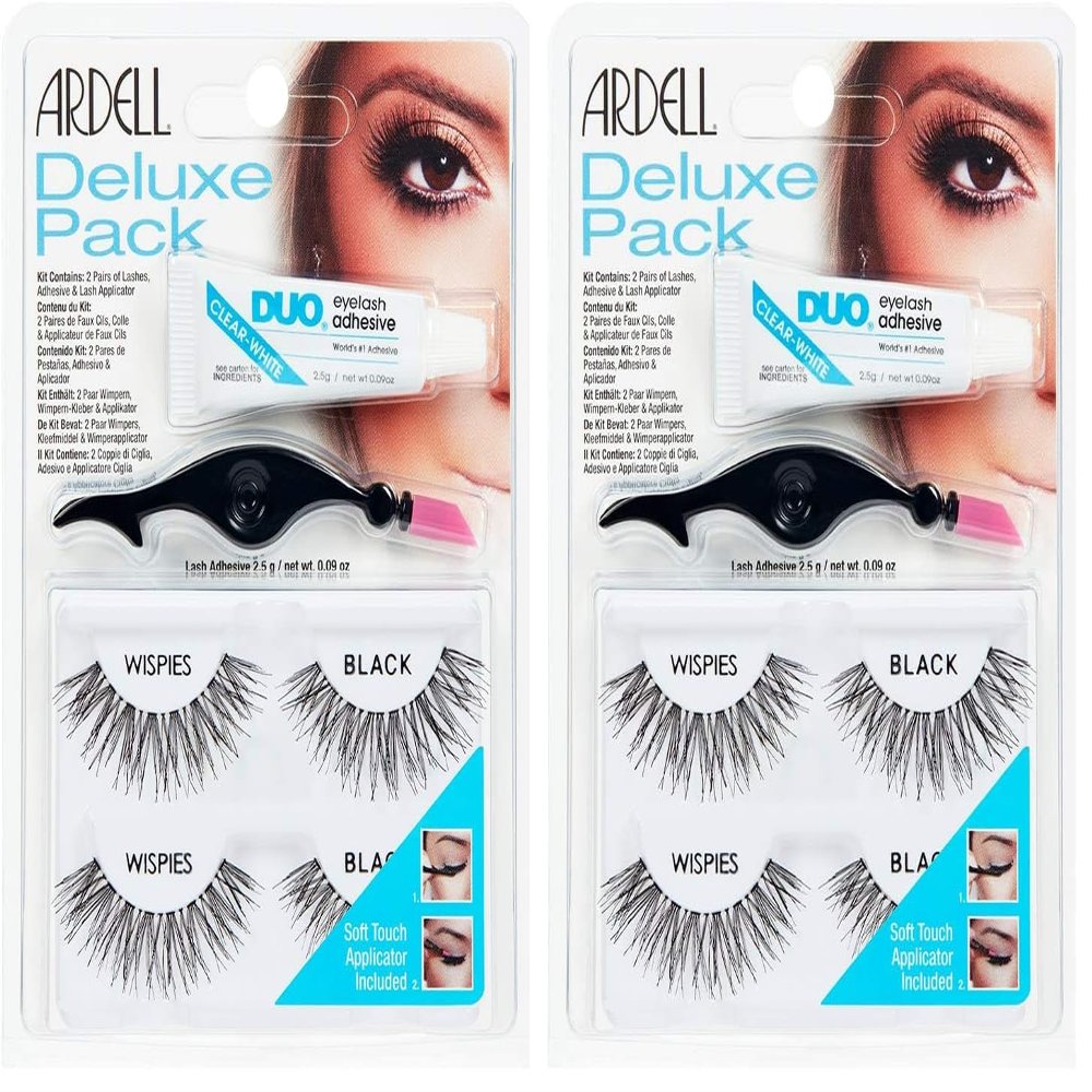 Ardell Deluxe Pack Wispies with Applicator, #68947, 1 Count (Pack of 2)