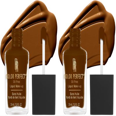 Black Radiance Color Perfect Liquid Full Coverage Foundation Makeup, Double Fudge, 1 Fl Oz (Pack of 2)