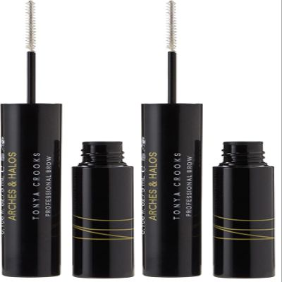 Arches & Halos Water Resistant Firm Hold Brow Gel - Brow Setting Gel - Long-lasting Hold - Vegan and Cruelty Free Makeup - Clear - 0.176 fl oz (Pack of 2)