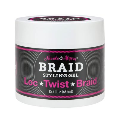 Nicole & Alyssa - Braiding Gel 15.7oz  No Flakes or Buildup, Perfect for Braids, Locs & Twists, Extra Hold, Frizz Control, Moisturizing Care