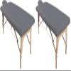 ForPro Waterproof Massage Table Cover, Cool Grey | Machine Washable | Fitted Sheet Included | Face Rest Cover | Pack of 2 view 1