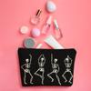 BARPERY Halloween Bag,Halloween Purse Gifts, Humorous Human Skeletons Skull Gothic Makeup Bag,Funny Halloween Skeleton Cosmetic Bag Gift for Skull Lovers Teen Girls Women Man view 2