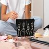 BARPERY Halloween Bag,Halloween Purse Gifts, Humorous Human Skeletons Skull Gothic Makeup Bag,Funny Halloween Skeleton Cosmetic Bag Gift for Skull Lovers Teen Girls Women Man view 3