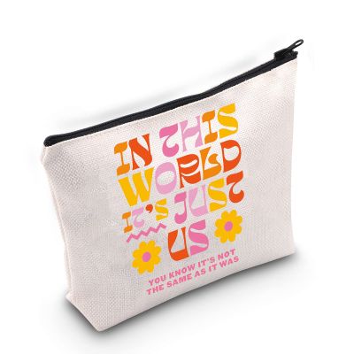 BLUPARK Singer Inspired Makeup Bag Singer Merch Album Gift Singer Makeup Bag Singer Fan Gift Singer Zipper Pouch Music Lover Gift (Just Us)