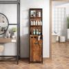 RESHABLE Industrial Style Hair Salon Station, Beauty Equipment Station for Hair Stylists, Spas & Barbers, Storage Cabinet with 3 Hair Dryer Holes and Lockable Drawers, Rustic Brown view 1