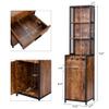 RESHABLE Industrial Style Hair Salon Station, Beauty Equipment Station for Hair Stylists, Spas & Barbers, Storage Cabinet with 3 Hair Dryer Holes and Lockable Drawers, Rustic Brown view 2
