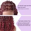 Box Braided wigs Swiss Lace Front Wigs for Black Women Quality Synthetic Fiber Hand-Braided with Baby Hair Natural Hairline Micro Twist Cornrow Wigs (#T1B/BUG Black Mix Red) view 4