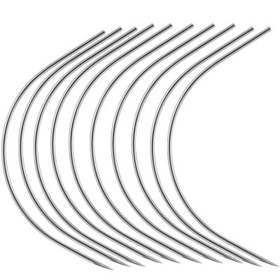 10PCS Precision Curved Body Piercing Needles Sterilized Surgical Stainless Steel Body Piercing Needles 20G/18G/16G/14G Choosable (10PCS 18G/1mm)