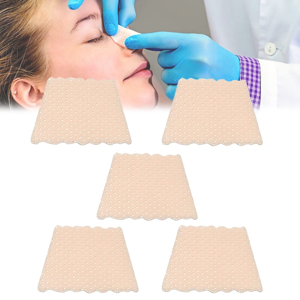 CHOYTONG Thermoplastic Nasal Splints, Nose External Support Protector for Nose Brace Fracture, Rhinoplasty Septoplasty, ENT, Orthopedic Immobilization, Corrugated Shape, 5 PCS (M)