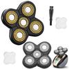 Universal 2PCS 5 Blades Head Shaver Replacement blades Compatible with Freedom Gold shaver and some brands. 5D Shaver Replacement Heads with Blade Cover and Cleaning Brush view 1