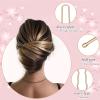 U Shaped Gold Hair Pins for Buns, 100 PCS 2.8" Blonde Hair Pins for Women Hair Styling with Thick Hair view 2