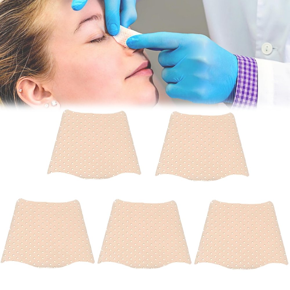 CHOYTONG Thermoplastic Nasal Splints, Nose External Support Protector for Nose Brace Fracture, Rhinoplasty Septoplasty, ENT, Orthopedic Immobilization, Corrugated Shape, 5 PCS (L)