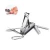 5in1 Multi Nail Clippers, Mini Foldable Portable Nail Cutter with Key Chain, Nose Hair Scissors, Nail Files, Purpose Pocket Knife, Screwdriver Suitable for Travel, Fishing, Hiking, Camping view 1