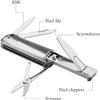 5in1 Multi Nail Clippers, Mini Foldable Portable Nail Cutter with Key Chain, Nose Hair Scissors, Nail Files, Purpose Pocket Knife, Screwdriver Suitable for Travel, Fishing, Hiking, Camping view 2