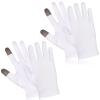 2 Pairs Touch Screen Thin Moisturizing Gloves, White Cotton Moisturizing Gloves for Dry Hands Skin Spa Gloves Rough-Cracked Chapped Eczema view 1