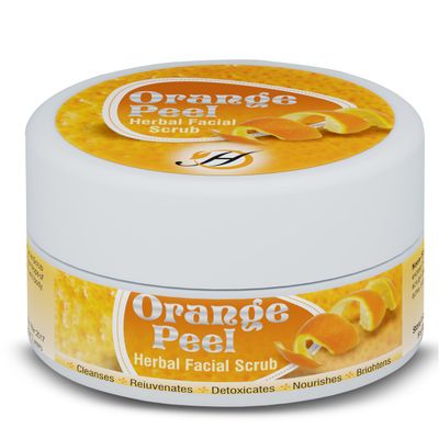Herboganic Orange Peel Herbal Facial Scrub - Natural Citrus Exfoliants for Gentle Skin Cleansing and Rejuvenation - Suitable for All Skin Types | 5.30 oz