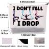 BWWKTOP Aerialist Cosmetic Makeup Bag Aerial Yoga Gifts I Don't Fall I Drop Aerial Dancer Makeup Zipper Pouch Bag Aerial Silk Gifts (I Don't Fall) view 2