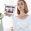 BWWKTOP Aerialist Cosmetic Makeup Bag Aerial Yoga Gifts I Don't Fall I Drop Aerial Dancer Makeup Zipper Pouch Bag Aerial Silk Gifts (I Don't Fall) view 3