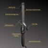Lizze 3/4 Inch Ceramic Curling Wand - Professional Ionic Barrel Clamp for Thick Hair Curls - Tenaza para Ondular El Cabello view 3