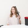Lizze 3/4 Inch Ceramic Curling Wand - Professional Ionic Barrel Clamp for Thick Hair Curls - Tenaza para Ondular El Cabello view 4
