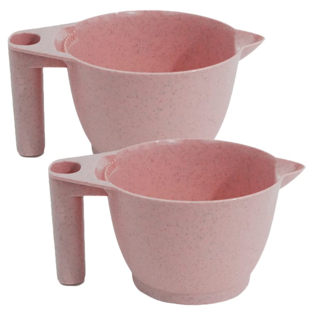 minkissy Hair Dye Mixing Bowl 2 pack Portable Tint Bowl with Ergonomic Handle for Salon Home Coloring Highlights Reusable Color 6.69 X 3.54 X 3.14 in
