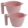 minkissy Hair Dye Mixing Bowl 2 pack Portable Tint Bowl with Ergonomic Handle for Salon Home Coloring Highlights Reusable Color 6.69 X 3.54 X 3.14 in view 1