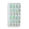 Queen Fingers 24 Pcs Short Press on Nails Brown Square Fake Nails Bloom Full Cover Glossy Glue on Nails with Design Acrylic Stick on Nails Salon Perfect Wedding Nails for Women (01) view 1