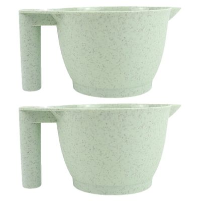 minkissy Hair Dye Bowls Set of 2 Green 6.69 X 3.54 X 3.14 in