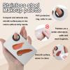 5pcs Professional Makeup Spatula Korean Set with Foundation Spatula Stainless Steel Makeup Palette Acrylic Cosmetic Palette,Reusable Beauty Tools for Facial Cosmetic,Nail Art,Pigment Blending view 3