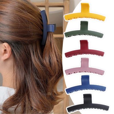 6PCS Hair Claw Clips for Women Thick Hair, Matte Non-SlipHair Clips Hair Clips Strong Hold Thin Hair Accessories (Save25%-6PCS(Yellow+Green+Red))
