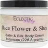 Eclectic Lady Rice Flower and Shea Satin and Silk Cream, Body Cream, Body Lotion, 8 oz - Shea Butter, Aloe, Silk Amino Acids, Vitamin E, Phthalate-Free, Handcrafted in USA - Perfect For Women view 1