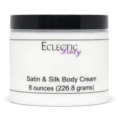 Eclectic Lady Moscato Satin and Silk Cream, Body Cream, Body Lotion, 8 oz