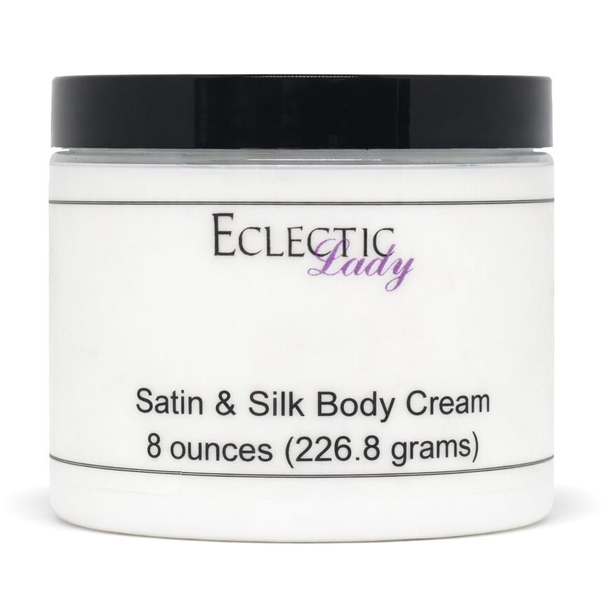 Eclectic Lady Moscato Satin and Silk Cream, Body Cream, Body Lotion, 8 oz