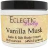 Eclectic Lady Vanilla Musk Satin and Silk Cream, Body Cream, Body Lotion, 16 oz - Shea Butter, Aloe, Silk Amino Acids, Vitamin E, Phthalate-Free, Handcrafted in USA - Perfect For Women view 1