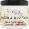 Eclectic Lady Sea Salt And Rice Flower Satin and Silk Cream, Body Cream, Body Lotion, 16 oz - Shea Butter, Aloe, Silk Amino Acids, Vitamin E, Phthalate-Free, Handcrafted in USA - Perfect For Women view 1