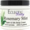 Eclectic Lady Rosemary Mint Satin and Silk Cream, Body Cream, Body Lotion, 16 oz - Shea Butter, Aloe, Silk Amino Acids, Vitamin E, Phthalate-Free, Handcrafted in USA - Perfect For Women view 1