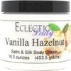 Eclectic Lady Vanilla Hazelnut Satin and Silk Cream, Body Cream, Body Lotion, 16 oz - Shea Butter, Aloe, Silk Amino Acids, Vitamin E, Phthalate-Free, Handcrafted in USA - Perfect For Women view 1