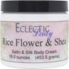Eclectic Lady Rice Flower and Shea Satin and Silk Cream, Body Cream, Body Lotion, 16 oz - Shea Butter, Aloe, Silk Amino Acids, Vitamin E, Phthalate-Free, Handcrafted in USA - Perfect For Women view 1