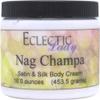 Eclectic Lady Nag Champa Satin and Silk Cream, Body Cream, Body Lotion, 16 oz - Shea Butter, Aloe, Silk Amino Acids, Vitamin E, Phthalate-Free, Handcrafted in USA - Perfect For Women view 1