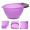 BIUDECO 5pcs Purple Hair Dye Bowl Set Pp Abs Material Mixing Bowls for Hair Salon view 4