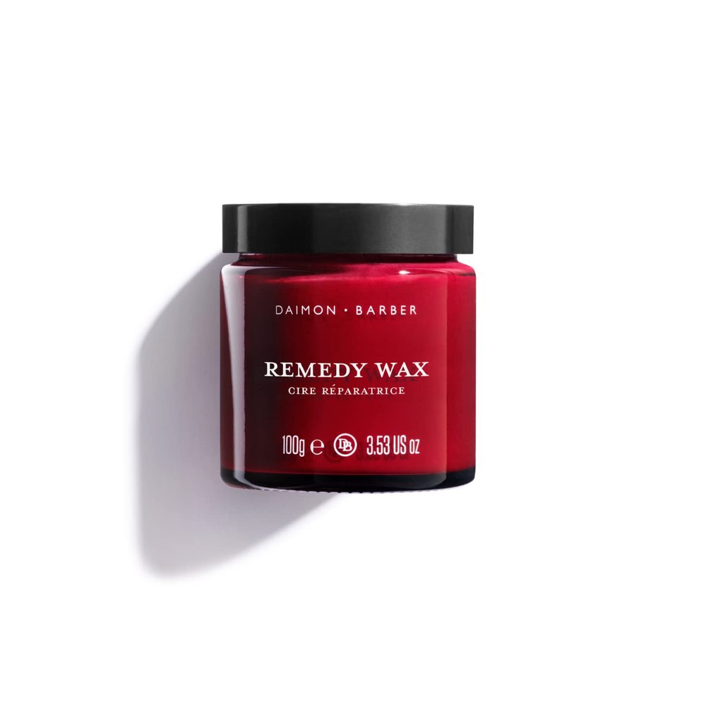 Daimon Barber Remedy Hair Styling Wax - Clean Cut Look Adds Texture & Control, Fuller Looking, Hydration, Cleanses Scalp, Argan Oil to Repair Dry & Damaged, Notes of Cucumber & Bergamot 3.53 Oz