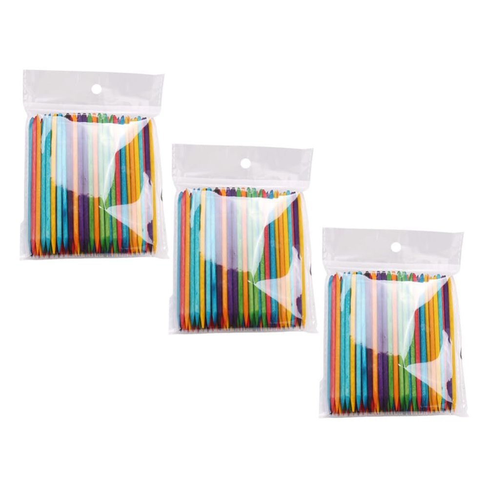 Beaupretty 300pcs Safe Manicure Cuticle Sticks Practical Orange Sticks for Nail Cleaning Dead Skin Pusher Nail Salon Supplies for Home Use