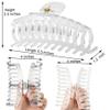 Accglory 5.5 Inches Extra Large Hair Clips for Long Thick Hair Womens Jumbo Hair Claw Clips 2 Counts in Set Hair Accessories(clear and grey) view 2