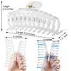 Accglory 5.5 Inches Extra Large Hair Clips for Long Thick Hair Womens Jumbo Hair Claw Clips 2 Counts in Set Hair Accessories(transparent and ocean blue) view 2