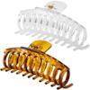 Accglory 5.5 Inches Extra Large Hair Clips for Long Thick Hair Womens Jumbo Hair Claw Clips 2 Counts in Set Hair Accessories (clear and brown) view 1