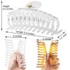 Accglory 5.5 Inches Extra Large Hair Clips for Long Thick Hair Womens Jumbo Hair Claw Clips 2 Counts in Set Hair Accessories (clear and brown) view 2