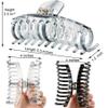 Accglory 5.5 Inches Extra Large Hair Clips for Long Thick Hair Womens Jumbo Hair Claw Clips 2 Counts in Set Hair Accessories (grey and black) view 2