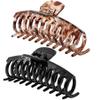 Accglory 5.5 Inches Extra Large Hair Clips for Long Thick Hair Womens Jumbo Hair Claw Clips 2 Counts in Set Hair Accessories (jaguar and black) view 1